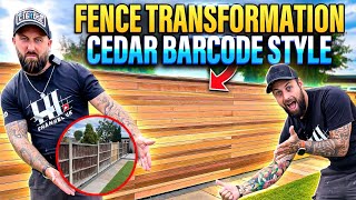 Installing a Cedar Slatted Horizontal Fence  Barcode Style [upl. by Canale]