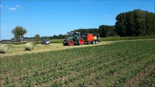 Heuernte 2015 Rundballenpressen mit Fendt Vario 722 und Kuhn VBP 2160 [upl. by Ecnaled]