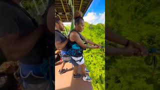 Vanuatu Jungle Zipline Canyon Swing [upl. by Annawahs]