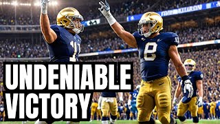 No 6 Notre Dame ends No 19 Armys undefeated season with blowout win [upl. by Elbag558]