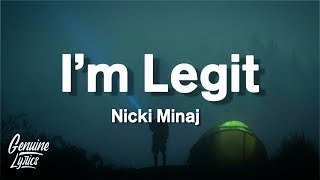 Nicki Minaj Ciara  Im Legit Lyrics tiktok Song [upl. by Adnaloj]