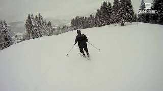 Skigebiet Söllereck Oberstdorf Piste 1 an der Söllereckbahn Talabfahrt [upl. by Tankoos401]