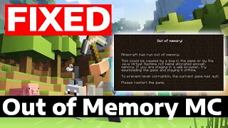 How To Fix Minecraft Out of Memory Error [upl. by Boatwright117]