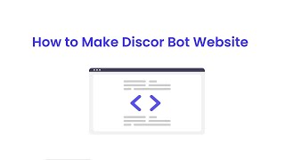 How to make discord bot website [upl. by Kowatch]