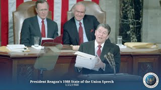 President Reagans 1988 State of the Union Speech 1251988 [upl. by Kozloski]