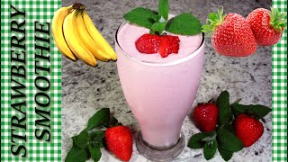 How To Make a Strawberry Banana Smoothie  SMOOTHIE Recipe [upl. by Harbison]