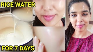 7 days Rice Water Challenge for skin  Get Glossy Glowing Korean like Glass Skin in just 7 days [upl. by Cullen484]