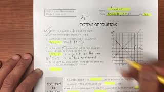 7H systems of equations handout [upl. by Ahtekal]