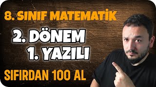 8Sınıf Matematik 2Dönem 1Yazılı  Sıfırdan 100 AL [upl. by Chico]