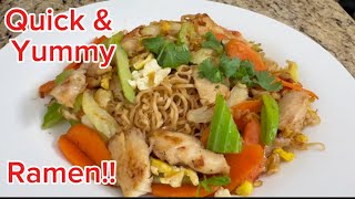 EP176 Chicken Ramen Stir Fry Delicious Quick and Easy Dish [upl. by Griffis736]