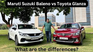 Baleno 2023 vs Glanza 2023  Which is better  Toyota Glanza vs Maruti Suzuki Baleno Comparison [upl. by Ezana]