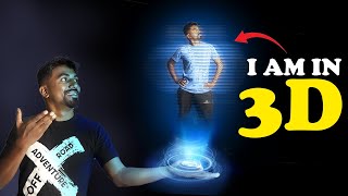 I am IN 3D Hologram  How to create a 3d hologram clip  TechCanvas [upl. by Jelene93]