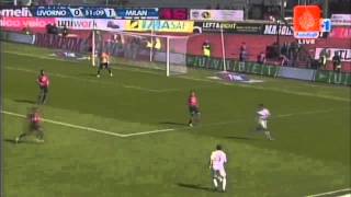 Highlights Livorno 14 Milan 27042008 [upl. by Llet]