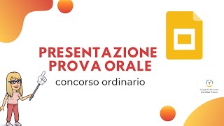 Prova orale concorso ordinario la presentazione [upl. by Naynek]