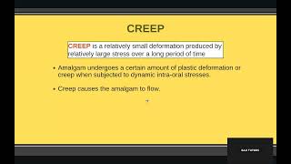 Properties of Dental Amalgam lecture 4 [upl. by Decamp]