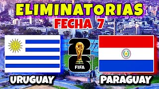 Uruguay vs Paraguay Eliminatorias Sudamericanas Mundial 2026 [upl. by Novyat201]