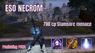 ESO PVP NECROM Stamsorc 1vX “700 cp Stamsorc PUNISHES PCNA” Clean plays duels bgs 1vX2vX [upl. by Lenoyl]