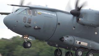 4Kᵁᴴᴰ Leonardo C27J Spartan Lithuanian Air Force Takeoff Departure  RIAT Fairford [upl. by Linnie]