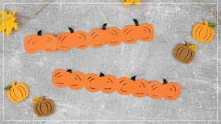 DIY Kürbis Girlande aus Papier basteln  Deko Idee für Herbst und Halloween 🎃 [upl. by Yral]