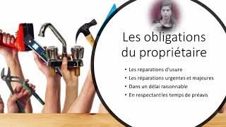 Locataire  recours possibles lors de problème dinsalubrité et de réparations non effectuées [upl. by Aivatco278]