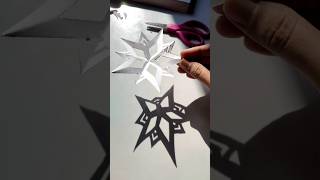 How To Make Paper SnowflakePapaercraft trending snowflakes christmas [upl. by Halden604]