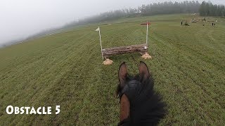 Helmet Cam Eventing Cross Country Course in Harju Finland [upl. by Annaitat]