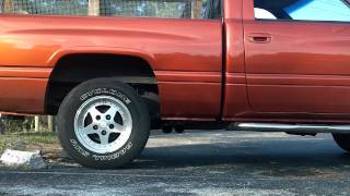 97 dodge ram 1500 sst flowmaster super 10 new tips side exhaust [upl. by Shirberg]