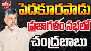 LIVE   పెదకూరపాడు ప్రజాగళం సభలో చంద్రబాబు  TDP Prajagalam Public Meeting  hmtv [upl. by Leler]