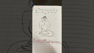 lord mahavira drawing itsCreativegurll💗🧿 [upl. by Eriuqs]