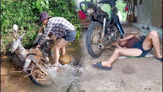 Discovered a Honda Wave motorbike in flood water and brought it back for repair and restoration [upl. by Jedidiah]