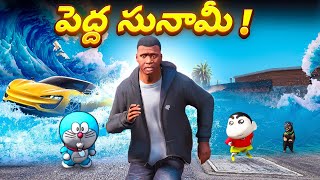 GTA 5  The End of Los Santos Shinchan amp Franklin amp Doraemon Surviving in Biggest Tsunami😨 [upl. by Sonstrom]