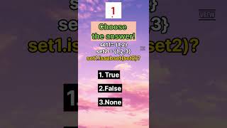 Python setissubset function quizpython pythonprogramming pythontutorial pythonlearning [upl. by Ahsilef112]