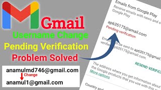 How to gmail id change problem  pending verification gmail 2023  Tech Pont [upl. by Theis]