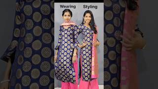 Wearing VS Styling Salwar Suit  Style Hacks indianattire diwalispecial stylish wearingvsstyling [upl. by Ahcatan]