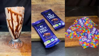 Dairy milk chocolate ice cream gems milkshake ASMR cooking recipe [upl. by Francoise272]