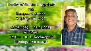 De uitvaartdienst en begrafenis van Rampersad Sardha Vrijdag 5 januari 2024 [upl. by Norrag233]