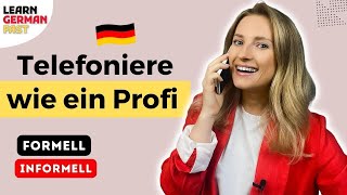 Telefonieren auf DEUTSCH Tipps  Tricks  Redemittel  Sprechen verbessern 🇩🇪 Learn German Fast [upl. by Eenahc]