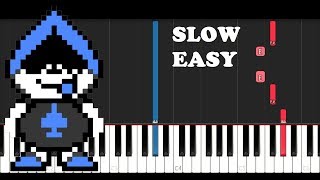 Deltarune  Lancer Theme SLOW EASY PIANO TUTORIAL [upl. by Knepper]