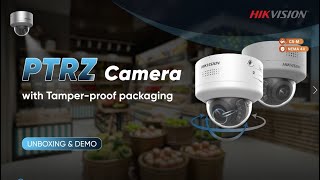 Hikvision PTRZ Camera with Tamper proof packaging unboxing [upl. by Eldnek]