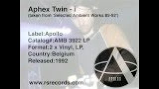 Aphex Twin  I [upl. by Eniamahs]