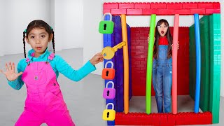 Maddie amp Charlotte vs The Emoji Ball Challenge Slime and Ball Pit Challenge [upl. by Ceciley]