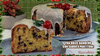 PAN DULCE NAVIDEÑO SIN AMASAR CON SABOR A PANETTONE Y CHOCOLATE FÁCIL Y DELICIOSO [upl. by Khalsa]