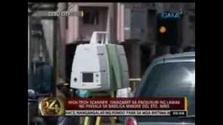 Hightech scanner ginagamit sa pagsusuri ng lawak ng pinsala sa Basilica Minore Del Sto Niño [upl. by Inatirb]