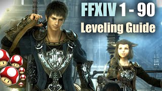 FFXIV 1  90 Leveling Guide in 6 Minutes  For Alts and Main JobsClasses [upl. by Yadrahc680]