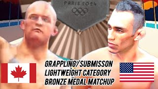 GRAPPLINGSUBMISSON LIGHTWEIGHT CATEGORY BRONZE MEDAL MATCHUP 🥉 🇨🇦 VS 🇺🇸 PARIS 2024 OLYMPIC GAMES [upl. by Eednar849]