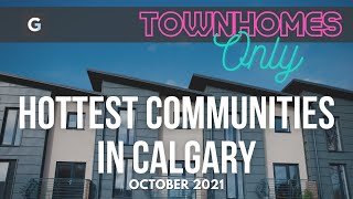 What are the Best Neighbourhoods in Calgary Townhomes Only October 2021 [upl. by Anaibaf154]