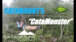 92 mph on Catamounts CATAMONSTER  USAs Longest Dual Zip Line [upl. by Aya]