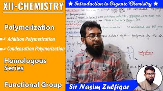 Polymerization  Types of Polymerization  Homologous Series  Functional Group  Urdu [upl. by Kinch]