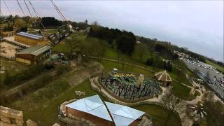 Pterodactyl Swings Dinosaur Ride  Flamingo Land HD POV [upl. by Hamrah]