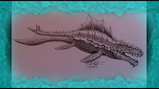 How to Draw Dunkleosaurus from Jurassic World the Game  Dinosaur Drawing Marathon  Ep10 [upl. by Ielhsa]